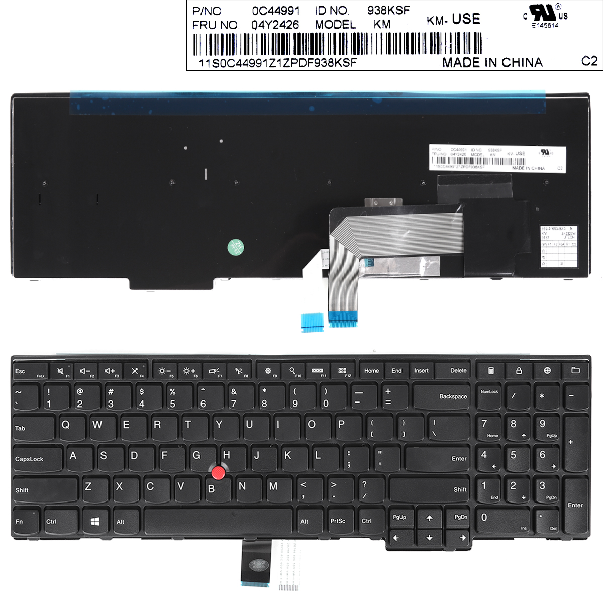 Picture of New Replacement Laptop Keyboard For Lenovo ThinkPad P50s L540 T540p T550 T560 W540 W541 W550s BLACK(with point win8)Raw material assembly US Layout